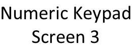 Numeric Keypad Screen 3